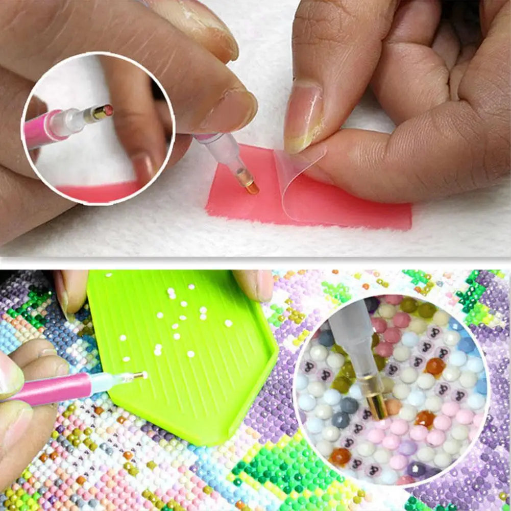 DIY Diamond Painting Tools (Pen, Glue, Tweezers)