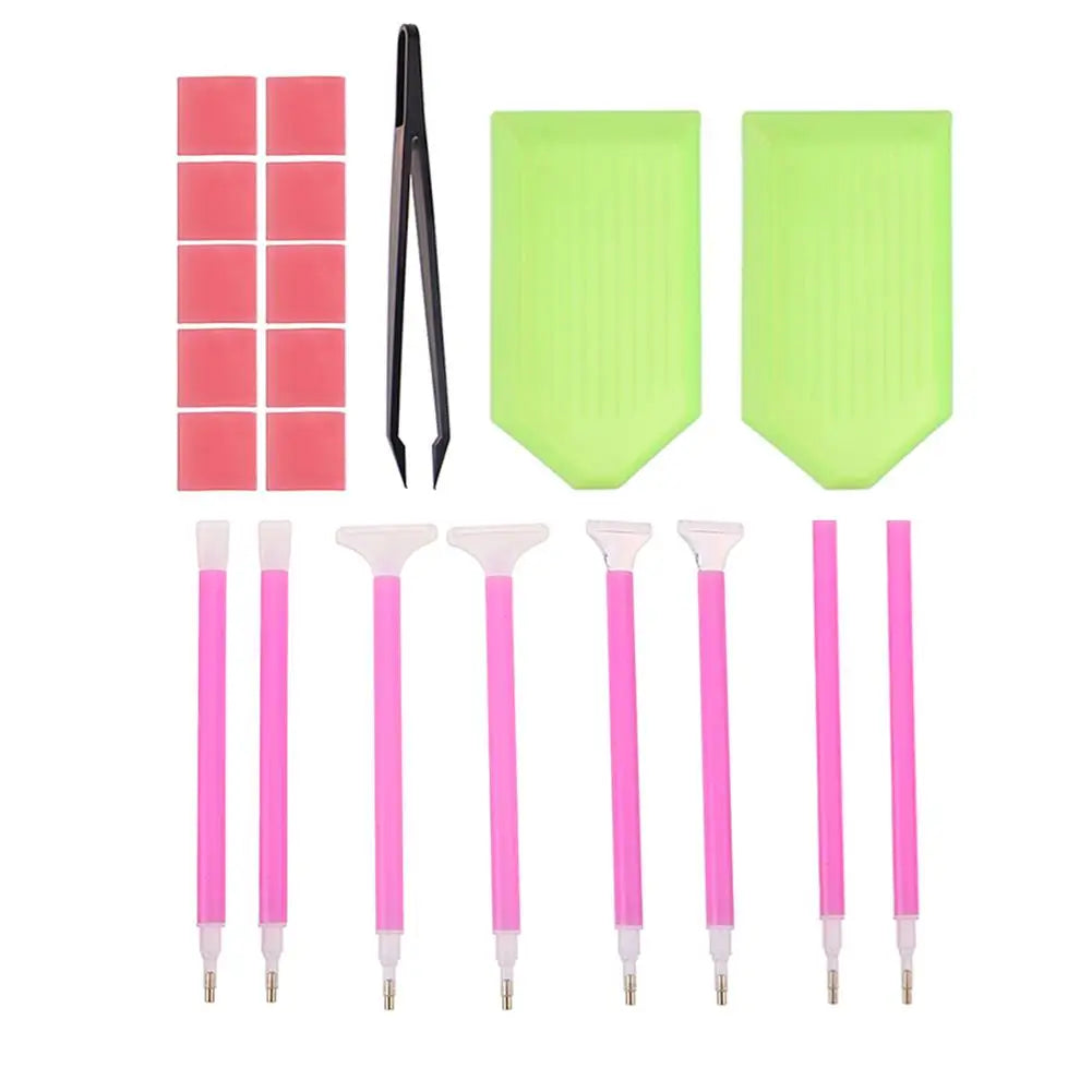 DIY Diamond Painting Tools (Pen, Glue, Tweezers)