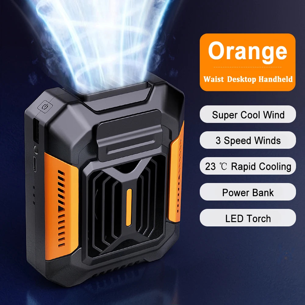 Portable Waist Clip Fan (Mini, USB Rechargeable)