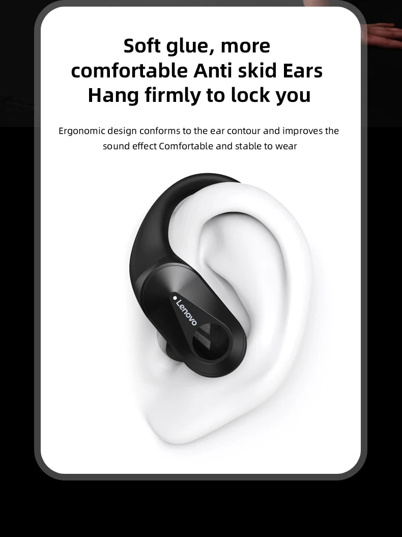 Lenovo LP75 Ture Wireless Headphones TWS Bluetooth 5.3 Noise Reduction Sports Ear Hook HiFi Stereo Waterproof Gaming Earphones